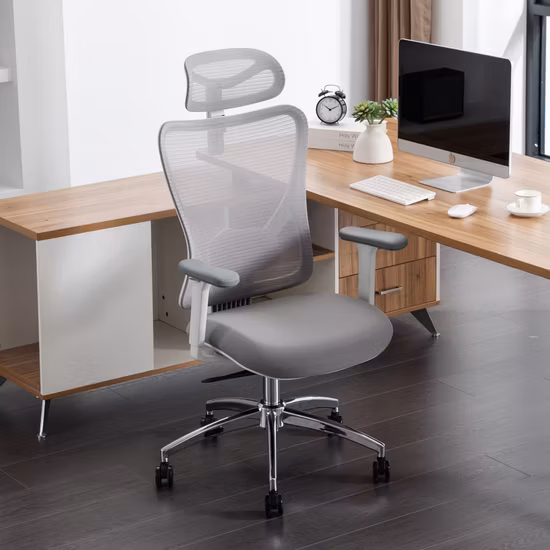 Chinois moderne pivotant confortable Sihoo M57 dossier haut ergonomique noir ordinateur PU accoudoir réglable exécutif maille chaise de bureau