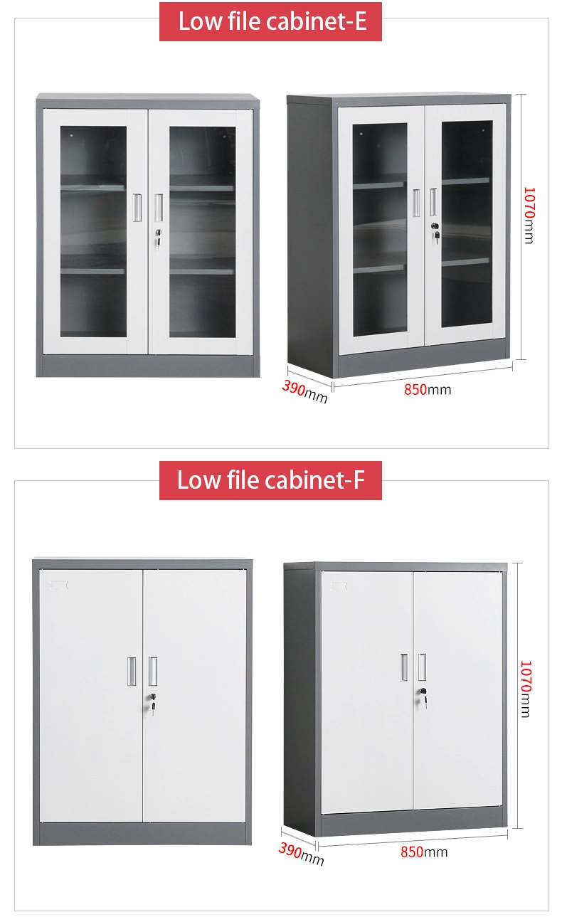 Chinese Wholesale Cheap Two Doors Steel Cupboards Storage Cabinet Metal Filing Cabinet