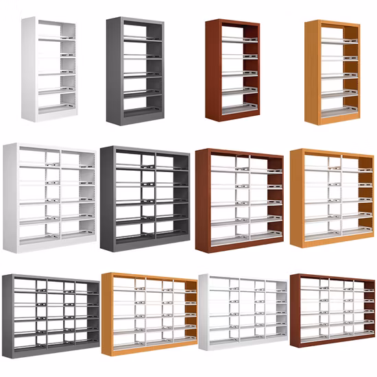 Étagère à livres en métal pour bibliothèque scolaire Étagères en acier