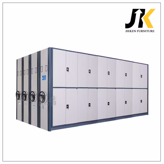 Classeur mobile de stockage en acier d'archives de rayonnage de compacteur d'économiseur d'espace d'école