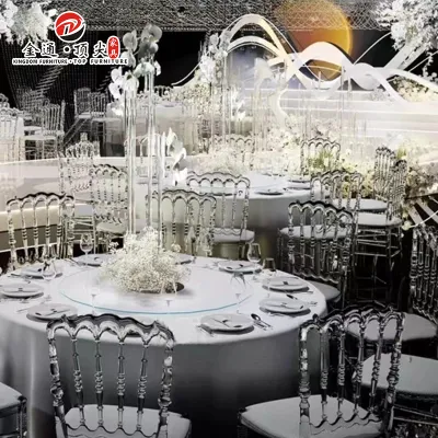 Hôtel de résine empilable en gros d'événements en plein air mariage chaise en plastique blanc