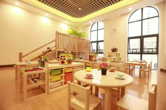 Table d'enfants de mobilier scolaire, table de classe de maternelle, table d'étude en bois rectangulaire pour enfants d'âge préscolaire