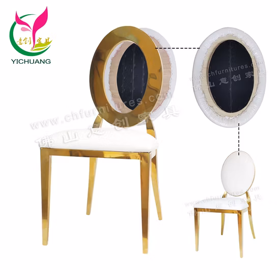 Hyc-Ss2628 Chaise de mariage fantaisie en acier inoxydable à double usage pour salle à manger Restaurant Event