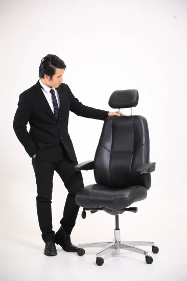 Chaise de bureau ergonomique à mécanisme fonctionnel commercial à dossier haut pour gestionnaire d'ordinateur